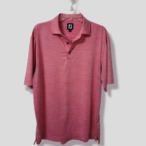 Mens Pink FJ Golf Polo Size Large